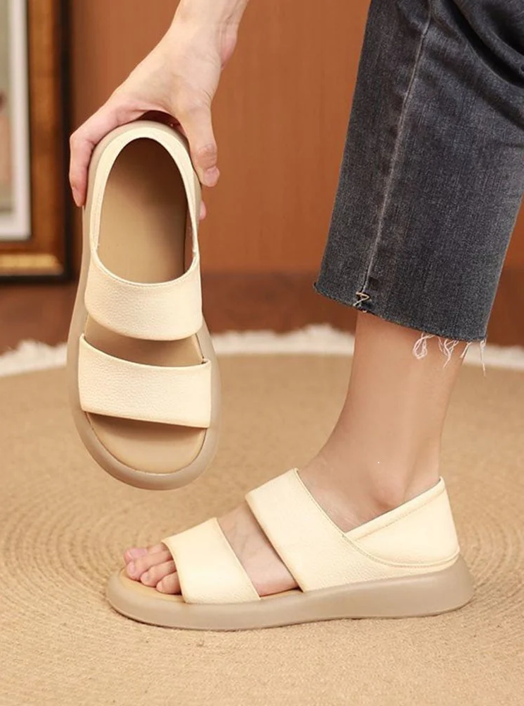 Wedge Thick Sole Women's Stylish Genuine Leather Sandals