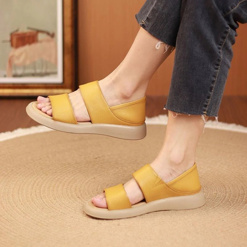 Wedge Thick Sole Women's Stylish Genuine Leather Sandals